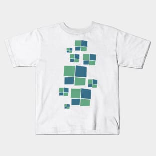 Colored Squares Pattern Kids T-Shirt